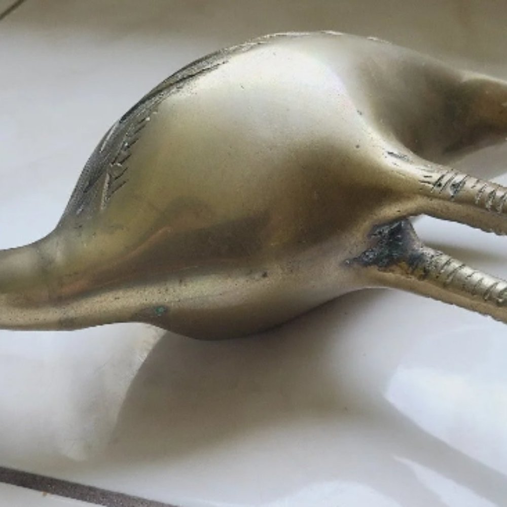 Large Mid-Century Brass Flamingo Statue By Dieter Rams 1960s Antique VERY RARE - Picture 7 of 9
